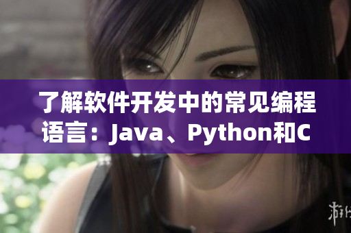 了解软件开发中的常见编程语言：Java、Python和C#