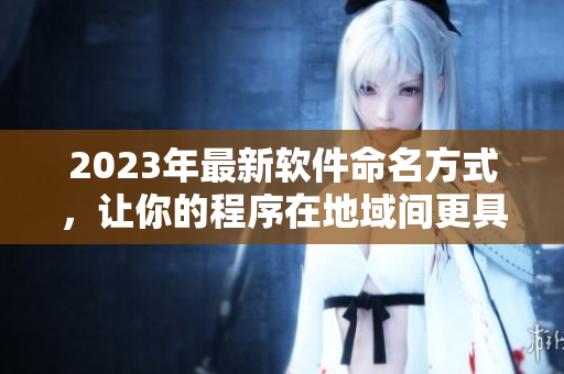 2023年最新软件命名方式，让你的程序在地域间更具特色