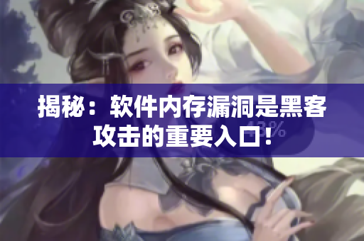 揭秘：软件内存漏洞是黑客攻击的重要入口！
