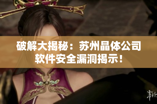 破解大揭秘：苏州晶体公司软件安全漏洞揭示！