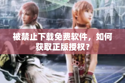 被禁止下载免费软件，如何获取正版授权？