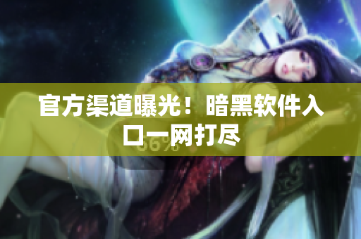 官方渠道曝光！暗黑软件入口一网打尽