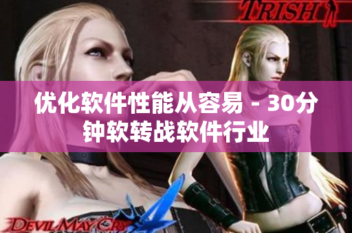 优化软件性能从容易 - 30分钟软转战软件行业