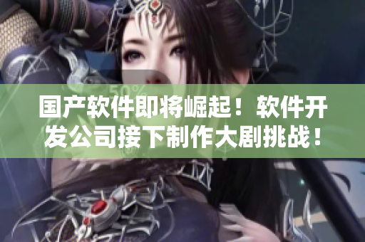 国产软件即将崛起！软件开发公司接下制作大剧挑战！