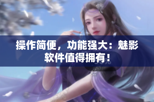 操作简便，功能强大：魅影软件值得拥有！