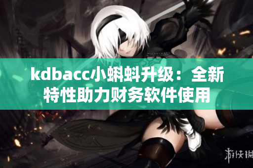 kdbacc小蝌蚪升级：全新特性助力财务软件使用
