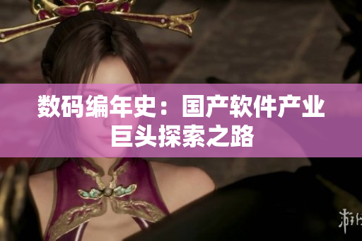 数码编年史：国产软件产业巨头探索之路