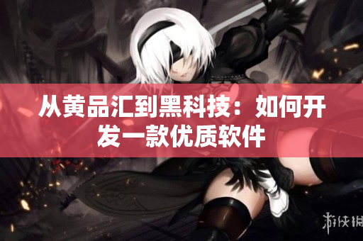从黄品汇到黑科技：如何开发一款优质软件