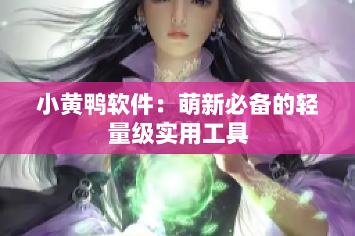 小黄鸭软件：萌新必备的轻量级实用工具