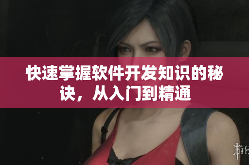 快速掌握软件开发知识的秘诀，从入门到精通