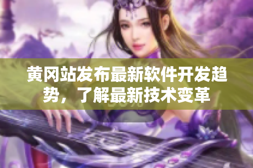 黄冈站发布最新软件开发趋势，了解最新技术变革