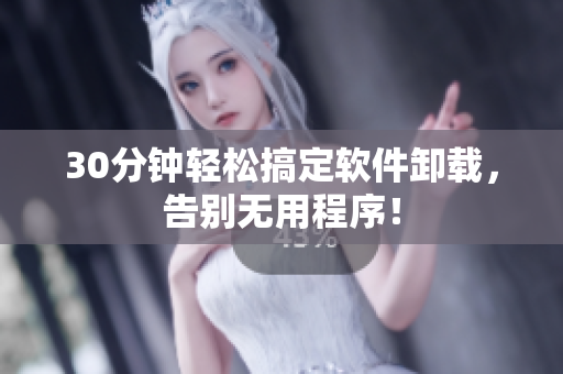 30分钟轻松搞定软件卸载，告别无用程序！