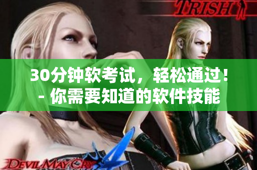 30分钟软考试，轻松通过！- 你需要知道的软件技能
