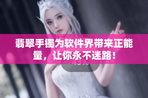 翡翠手镯为软件界带来正能量，让你永不迷路！