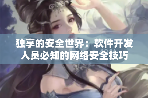 独享的安全世界：软件开发人员必知的网络安全技巧
