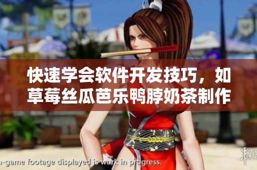 快速学会软件开发技巧，如草莓丝瓜芭乐鸭脖奶茶制作