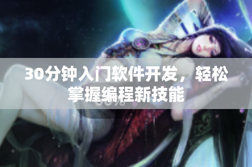 30分钟入门软件开发，轻松掌握编程新技能