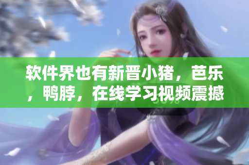 软件界也有新晋小猪，芭乐，鸭脖，在线学习视频震撼上线！