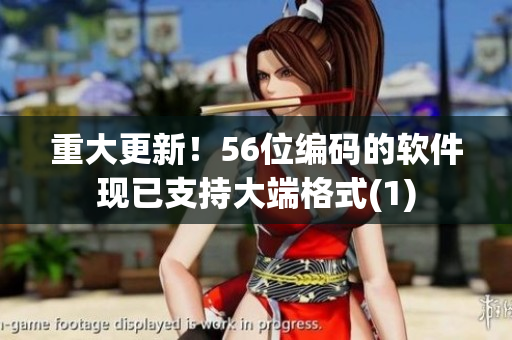 重大更新！56位编码的软件现已支持大端格式(1)