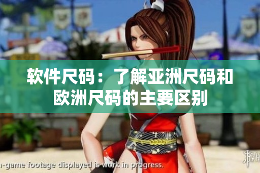 软件尺码：了解亚洲尺码和欧洲尺码的主要区别