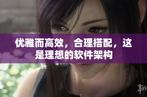 优雅而高效，合理搭配，这是理想的软件架构