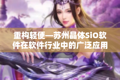 重构轻便—苏州晶体SiO软件在软件行业中的广泛应用
