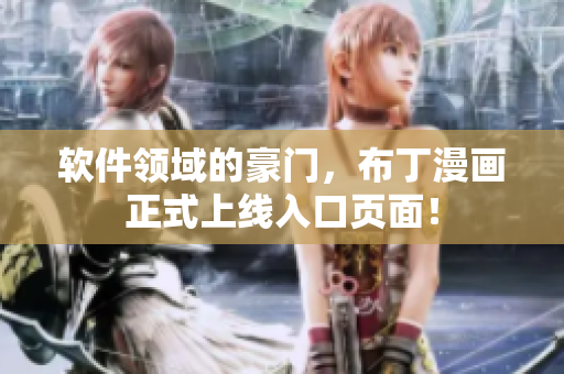 软件领域的豪门，布丁漫画正式上线入口页面！